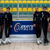 La squadra di Victoria Alba Pattinaggio a Vercelli