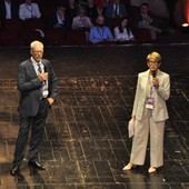 Giuliana Cirio con Paolo Balistreri (segretario generale di Confindustria Piemonte)