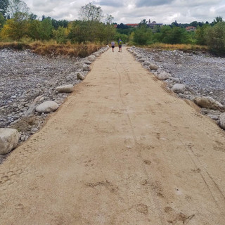 Ripristinato il guado temporaneo sul torrente Gesso: ecco perché è studiato per essere disfatto dalla piena