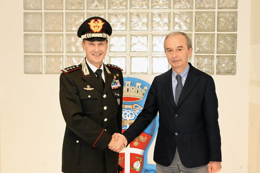 Il saluto del sindaco di Bra al Generale di Corpo d’armata carabinieri Riccardo Galletta