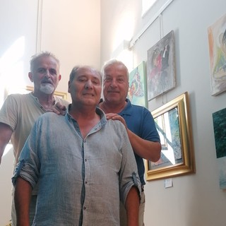 Giuseppe Ferina con il sindaco Mario Mina e il consigliere Claudio Camilla