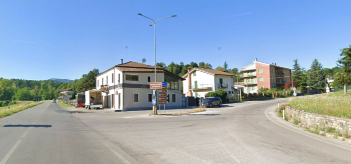 L'incrocio tra la statale 28 e la provinciale 36