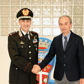 Il saluto del sindaco di Bra al Generale di Corpo d’armata carabinieri Riccardo Galletta