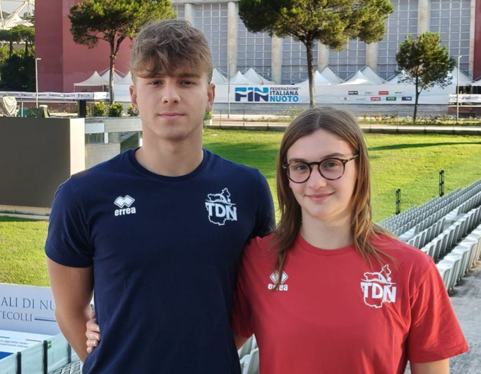 Alessio Hincu e Lucia Tassinario allo Stadio del Nuoto del Foro Italico di Roma