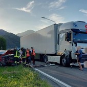 Auto contro camion a Revello, ferito il conducente della vettura