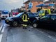 Porsche Cayenne e Fiat Punto tamponano a Fossano in via Cuneo: traffico rallentato