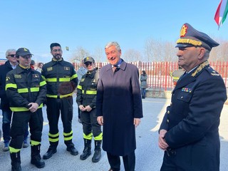 Nella galleria fotografica alcuni momenti della cerimonia in corso presso il Comando provinciale dei Vigili del Fuoco