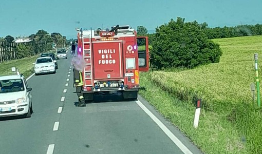 Tamponamento sulla provinciale Saluzzo-Savigliano: due mezzi coinvolti Tamponamento sulla provinciale Saluzzo-Savigliano: due mezzi coinvolti