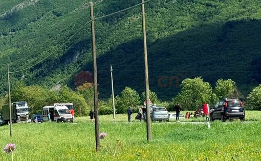 Incidente a Demonte sulla Statale 21: auto finisce fuori strada e si ribalta Incidente a Demonte sulla Statale 21: auto finisce fuori strada e si ribalta