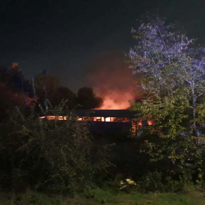Foto del rogo condivisa da Collisioni