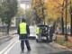 Tamponamento fra due auto su Viale Angeli a Cuneo, intervento della polizia municipale