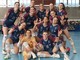 Le pumine festeggiano a fine gara (foto Mondovì Volley)