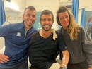 Matteo tra i fratelli Davide e Cristina
