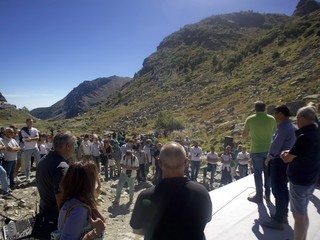 Nelle foto alcuni momenti della Festa del Monviso celebrata questa mattina alle sorgenti del Po