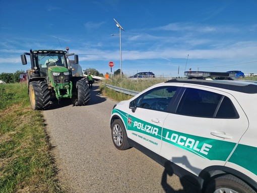 Marene, incidente sulla provinciale 165: coinvolti un trattore e un'autovettura