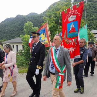 Il sindaco di Monterosso Grana alla cerimonia di Izourt, dove 85 anni fa morirono tre operai del paese