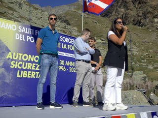 Nelle foto alcuni momenti della Festa del Monviso celebrata questa mattina alle sorgenti del Po