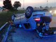 Peveragno: auto si ribalta in regione Colombero, ferito il conducente