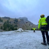 Il maltempo ostacola le operazioni di recupero dell'uomo deceduto a Roc della Niera, in Val Varaita