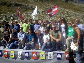 Nelle foto alcuni momenti della Festa del Monviso celebrata questa mattina alle sorgenti del Po