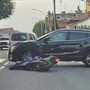 Scontro tra auto e moto a Borgo San Dalmazzo Scontro tra auto e moto a Borgo San Dalmazzo