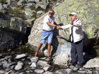Nelle foto alcuni momenti della Festa del Monviso celebrata questa mattina alle sorgenti del Po