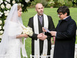 Un fermo immagine del film &quot;un matrimonio da favola&quot; con l'abito di Alessandra Rinaudo