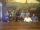 I ragazzi del Campeggio Resistente con l'assessora Giordano, Nello Fierro, Fabrizio Biolè e il sindaco di Valloriate