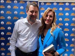 Katia Manassero con Matteo Salvini