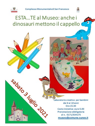 Cuneo: ESTA…TE al Museo, anche i dinosauri mettono il cappello