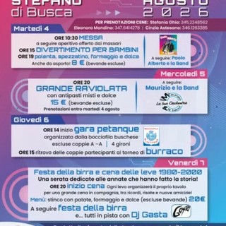 Busca, tutto pronto per la festa di Santo Stefano