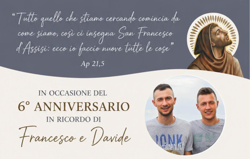 Cavallermaggiore: Madonna del Pilone ricorda i fratelli Francesco e Davide Gennero a 6 anni dalla morte Cavallermaggiore: Madonna del Pilone ricorda i fratelli Francesco e Davide Gennero a 6 anni dalla morte