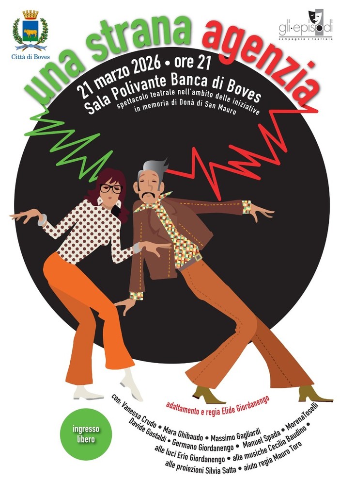 A Boves in scena lo spettacolo teatrale "Una strana agenzia"