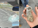 Boves, sassi contro i veicoli sulla provinciale 21: colpito pulmini con giovani atleti, auto e camper Boves, sassi contro i veicoli sulla provinciale 21: colpito pulmini con giovani atleti, auto e camper