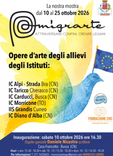Busca, il progetto “Migrarte” diventa una mostra Busca, il progetto “Migrarte” diventa una mostra