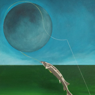 Luna Piena dello Storione vista dal pittore Franco Gotta Luna Piena dello Storione vista dal pittore Franco Gotta