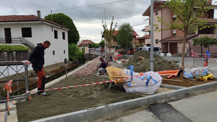 Moretta, procedono spediti i lavori tra via Mogna e via Pallieri