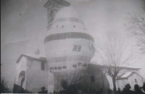 La mongolfiera che decollò nel 1958 Foto archivio storico Niella Tanaro
