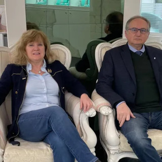 Mariangela Sandrone con il marito Mario Roggero
