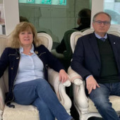 Mariangela Sandrone con il marito Mario Roggero