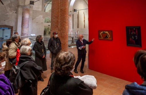 In visita a “Pittura in persona”, nel Complesso Monumentale San Francesco di Cuneo (Foto C. Grappiolo)