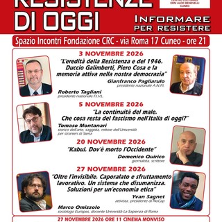 Tornano gli appuntamenti di "Resistenze di Oggi – Informare per Resistere" del centro culturale "don Aldo Benevelli" Tornano gli appuntamenti di "Resistenze di Oggi – Informare per Resistere" del centro culturale "don Aldo Benevelli"