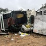 L'incidente tra i due camion di venerdì 25 settembre a Cuneo