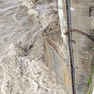 Il misuratore del Tanaro presso il ponte ex-Catalana a Ceva alle ore 12.