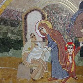 Un mosaico del Santuario che riprende il miracolo del 1336