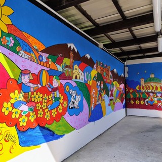 Vicoforte, l'artista Carlà Tomatis realizza un maxi murales a Fiamenga