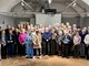 Saluzzo, foto di gruppo della tradizionale cerimonia di auguri alle coppie nozze d'oro 2025 - foto dalla pagina facebook del Comu7ne
