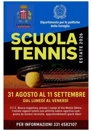 Busca, al via il centro estivo al Tennis Club: sport e giochi per bambini e ragazzi dai 6 ai 14 anni Busca, al via il centro estivo al Tennis Club: sport e giochi per bambini e ragazzi dai 6 ai 14 anni