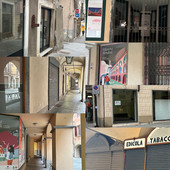 Alcune delle vetrine sfitte nel centro di Breo Alcune delle vetrine sfitte nel centro di Breo