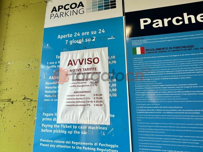 Qui le nuove tariffe del Movicentro